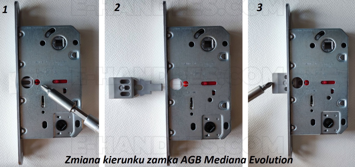 Zamek AGB Mediana EVOLUTION na klucz 90/60 brązowy F18 B011016022, symbol B011016022